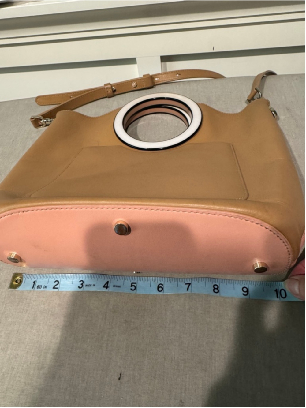 Women's Kate Spade Crossbody Contrast Sides Bag One Size Tan Pink - Picture 11 of 13